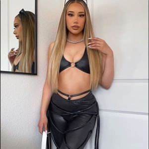 Caught out there legging set - BLACK Outfit FASHION NOVA